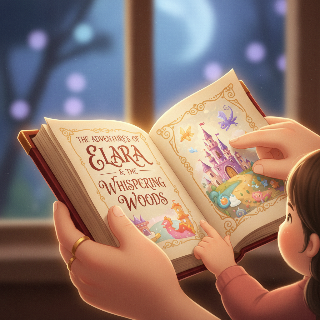 Child reading storybook